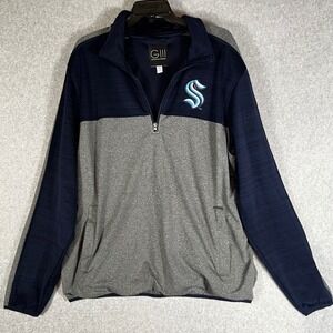 Seattle Kraken NHL Mens XL G-III 1/4 Zip Pullover Jacket Sweatshirt